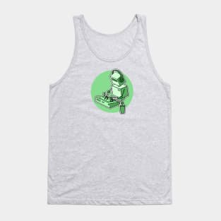 Robot Playing Drum Machine Tank Top